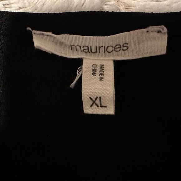 Maurices Plus Size Black Sheer Ruffle Sleeve V Neck Top Blouse XL - Picture 6 of 11